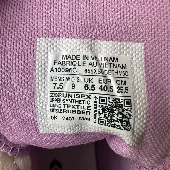 ✨Converse Run Star Hike Platform Hi 9 Women Shoes Sneaker Glitter Purple A10096C - Picture 9 of 9